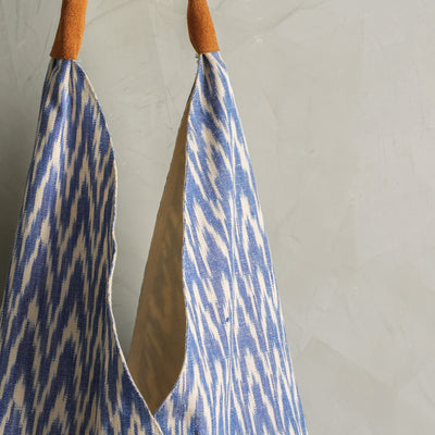 JOLI JOLI Ikat Shoulder Bag blue ikat homegrown label white 