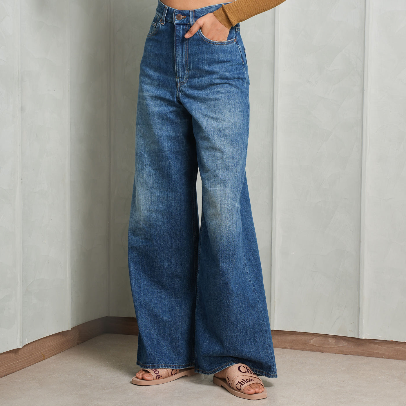 Chloé Wide-Leg Jeans Cotton