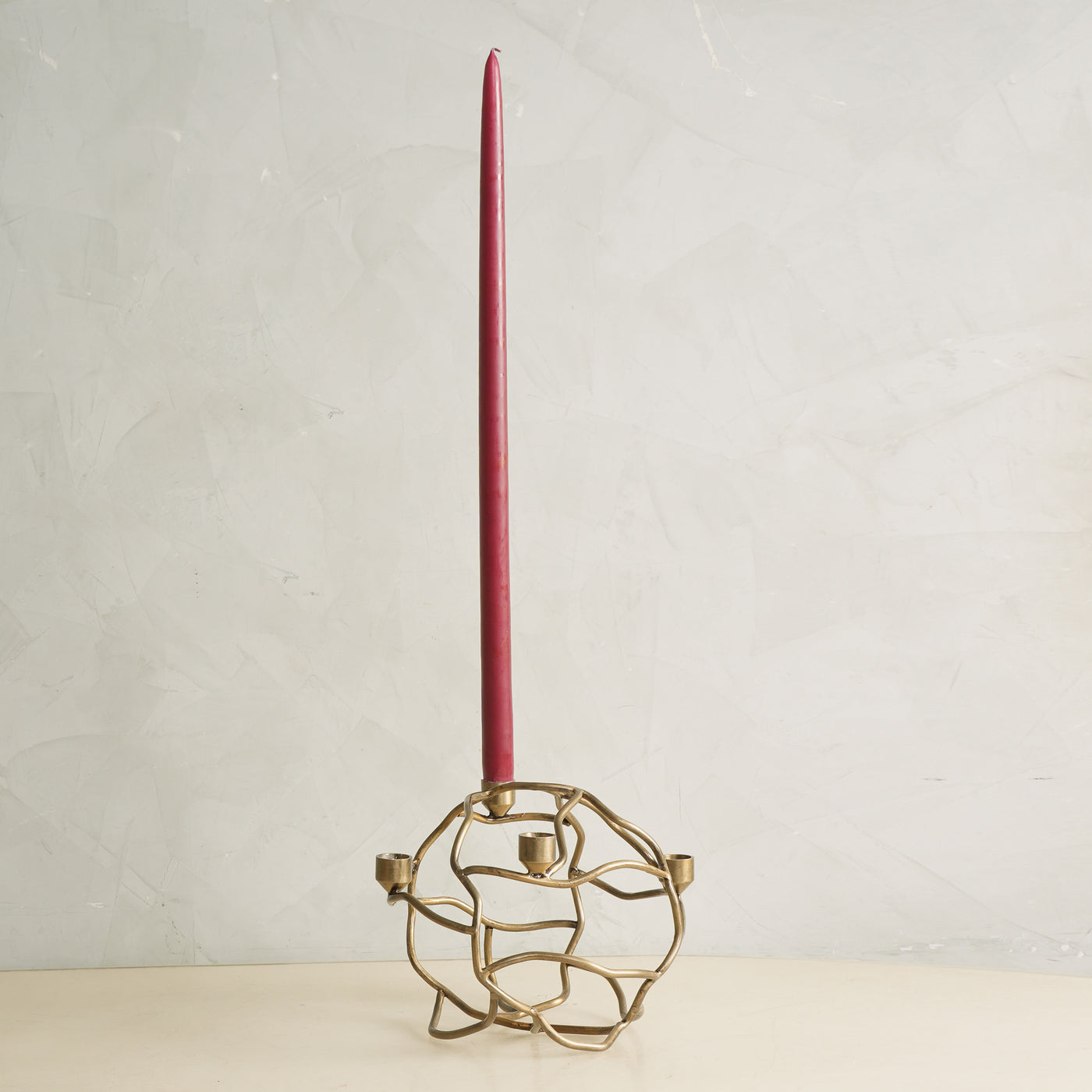3D Rock Gold Table Candle Stand