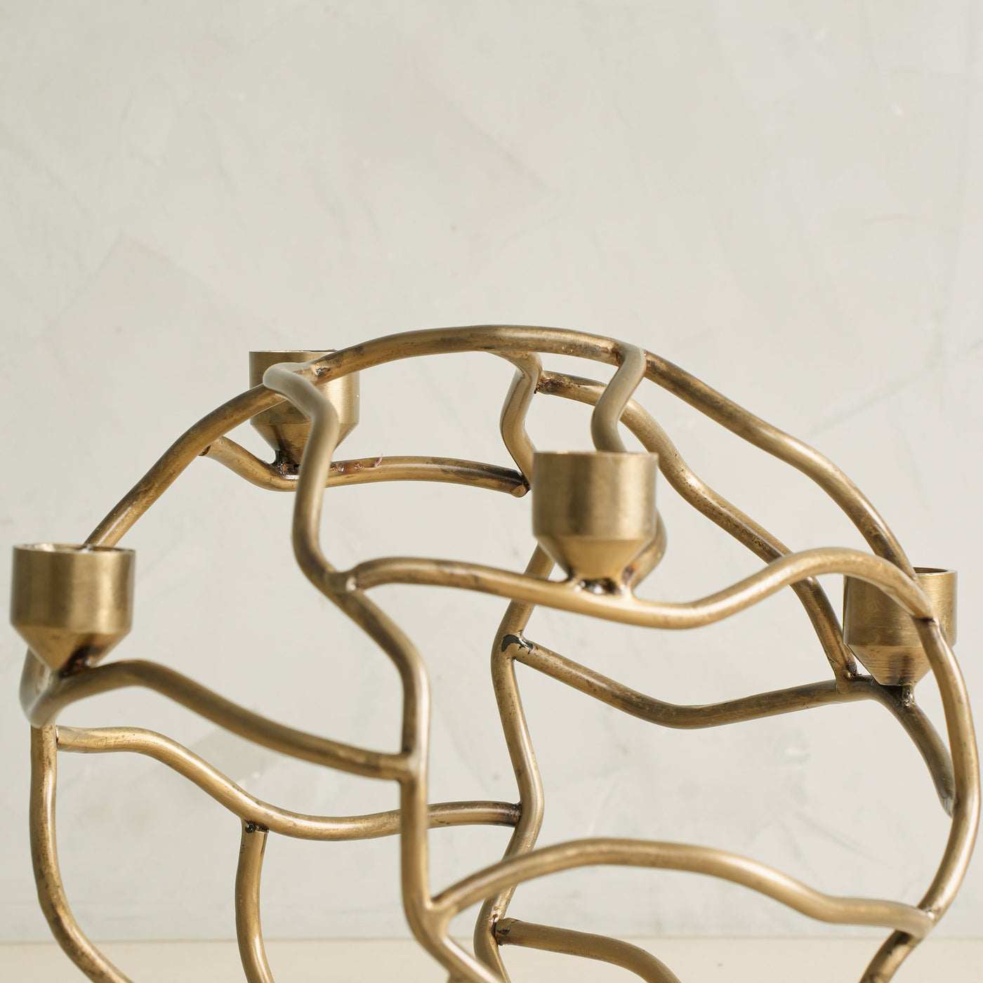 3D Rock Gold Table Candle Stand