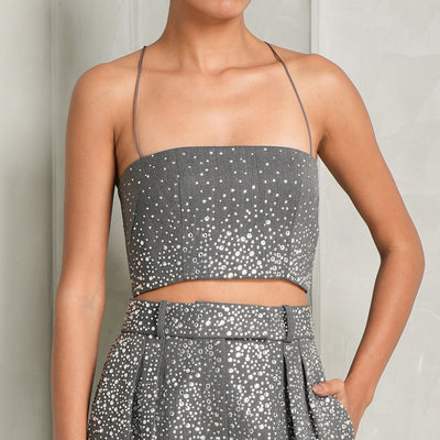 grey sparkle top at Le Mill