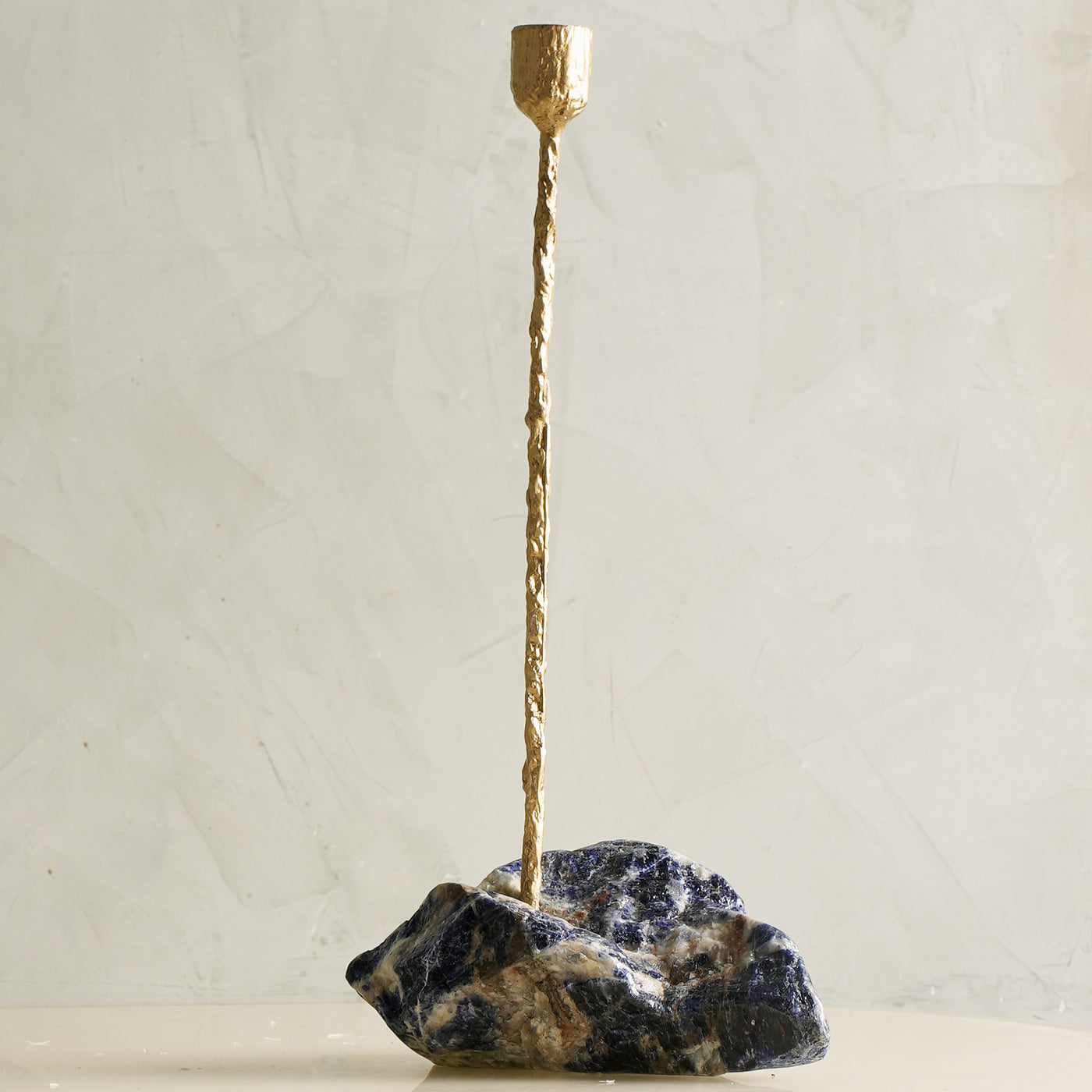 Blue Rock Candle Stand