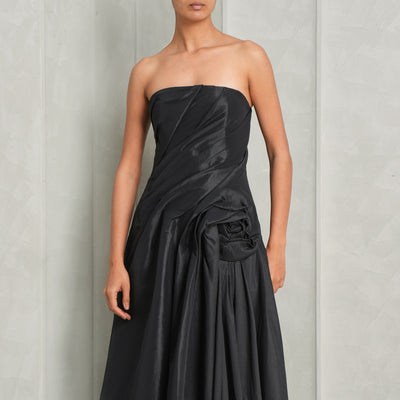 flower detailed black gown from acler