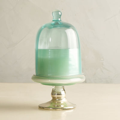 Footed Aqua Bell Jar