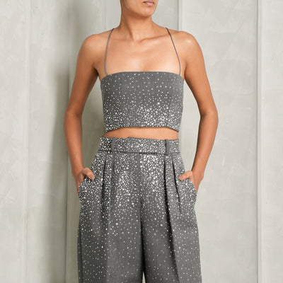 Grey top with sparkly diamonds