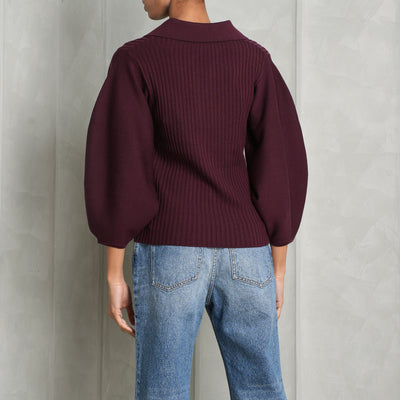 CHLOÉ ribbed pullover purple
