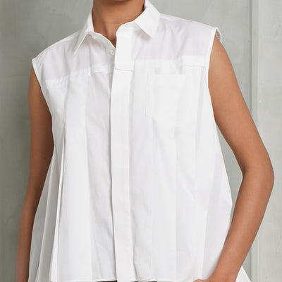 Sacai White Cotton Poplin Shirt