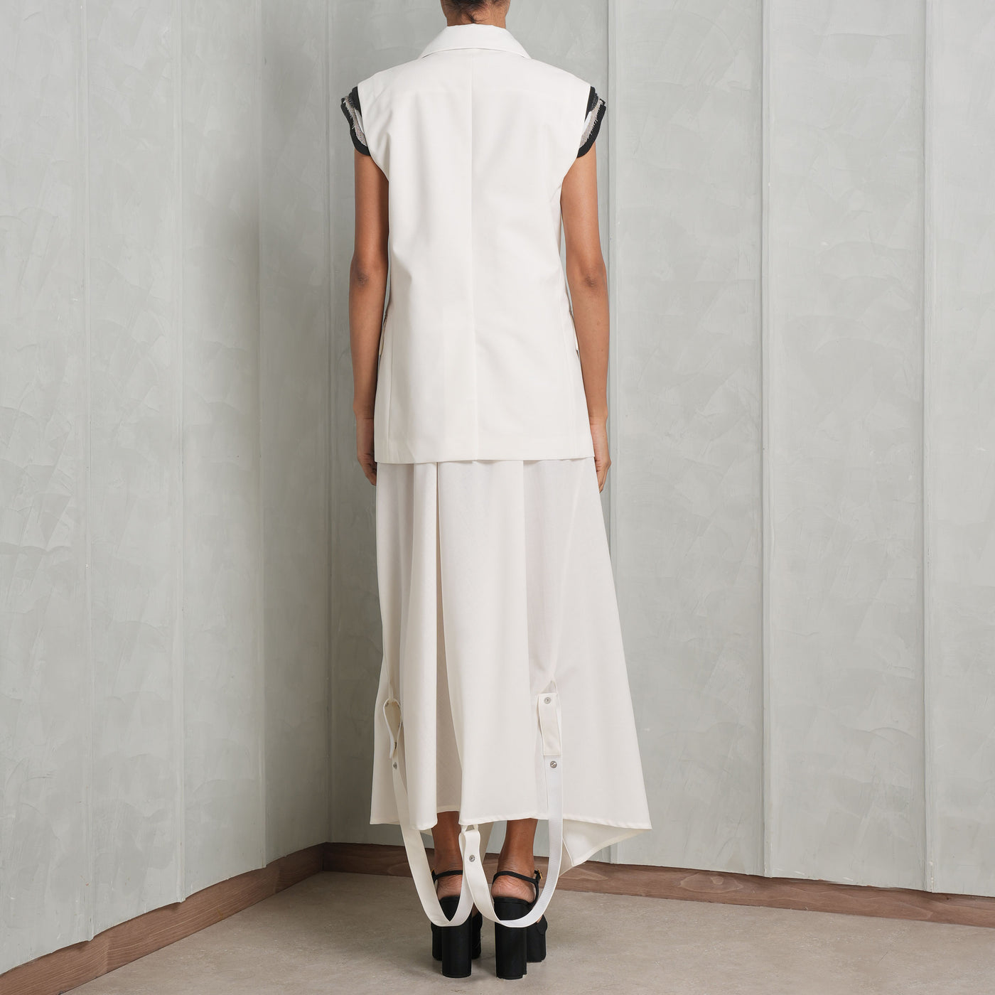 SACAI White Suiting Mix Dress