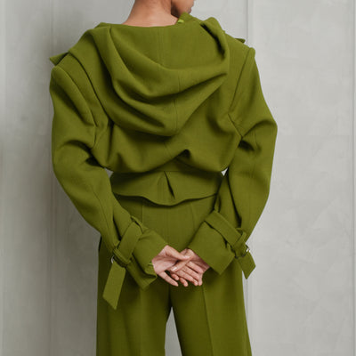 ALEXANDRE VAUTHIER hooded green jacket