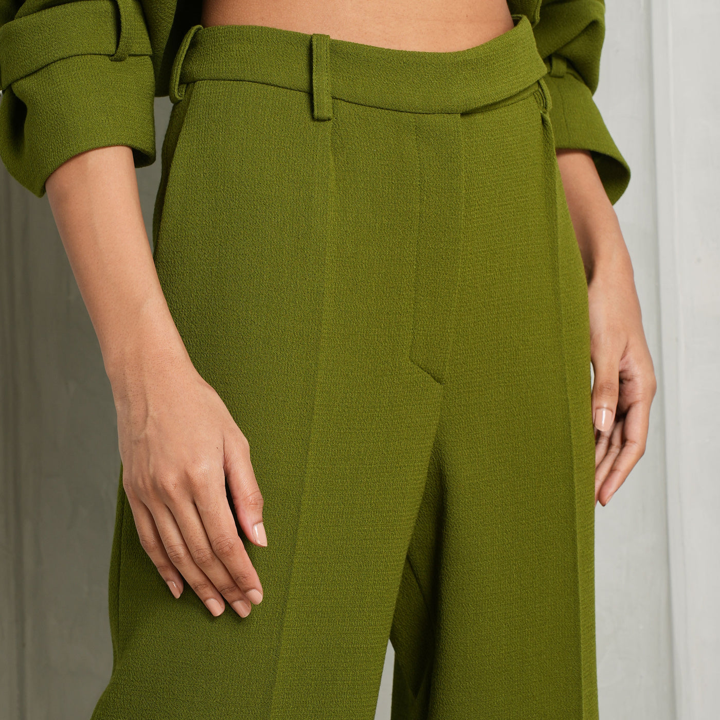 ALEXANDRFE VAUTHIER green wool trousers