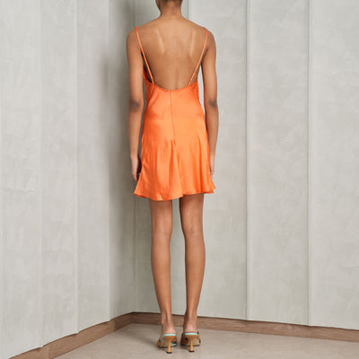 LESLIE AMON Orange sleeveless Galli Mini Dress