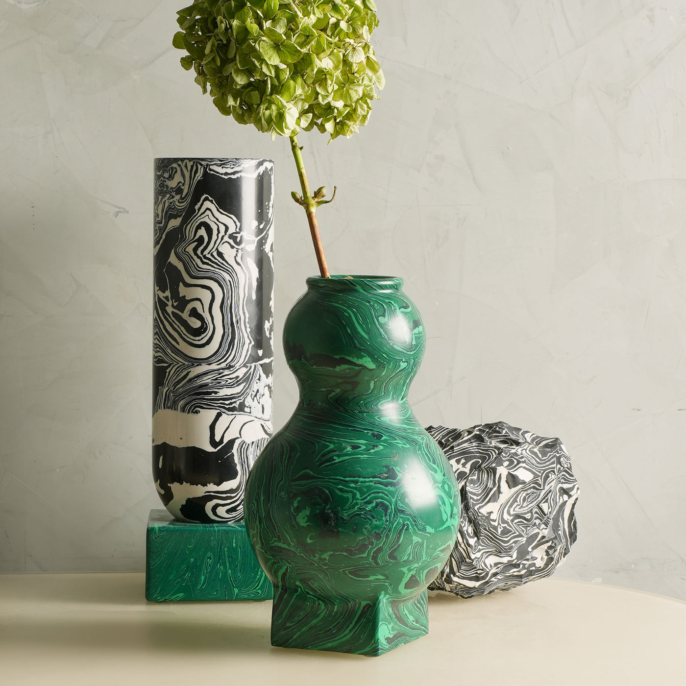 Malechite Resin Vase