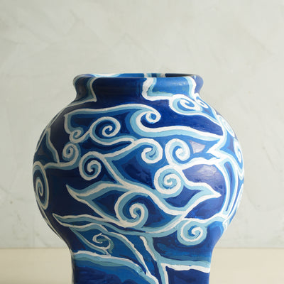 Oriental Clouds Hand Painted Matka