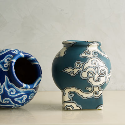 Oriental Clouds Hand Painted Matka