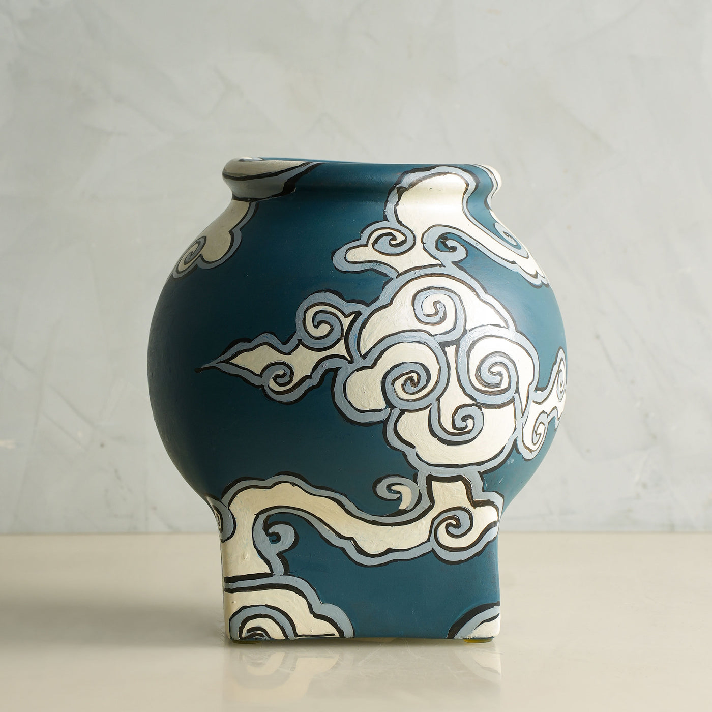 Oriental Clouds Hand Painted Matka