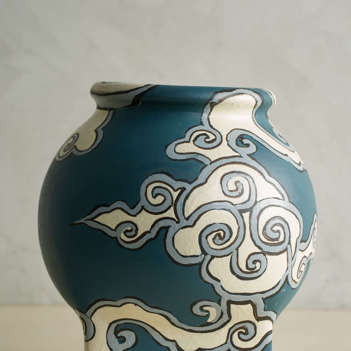 Oriental Clouds Hand Painted Matka