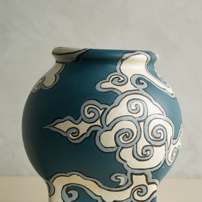 Oriental Clouds Hand Painted Matka