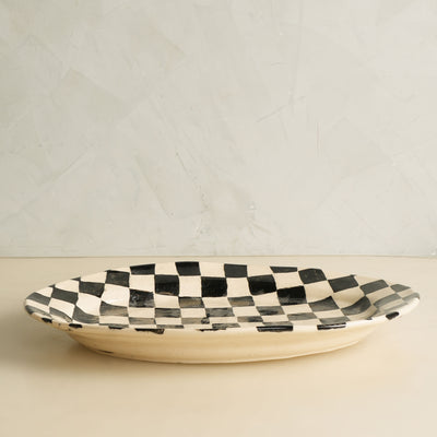 Oval Check Party Platter