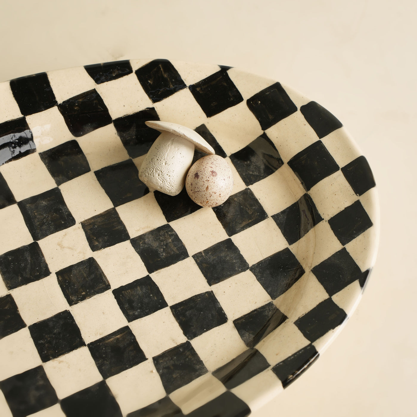 Oval Check Party Platter