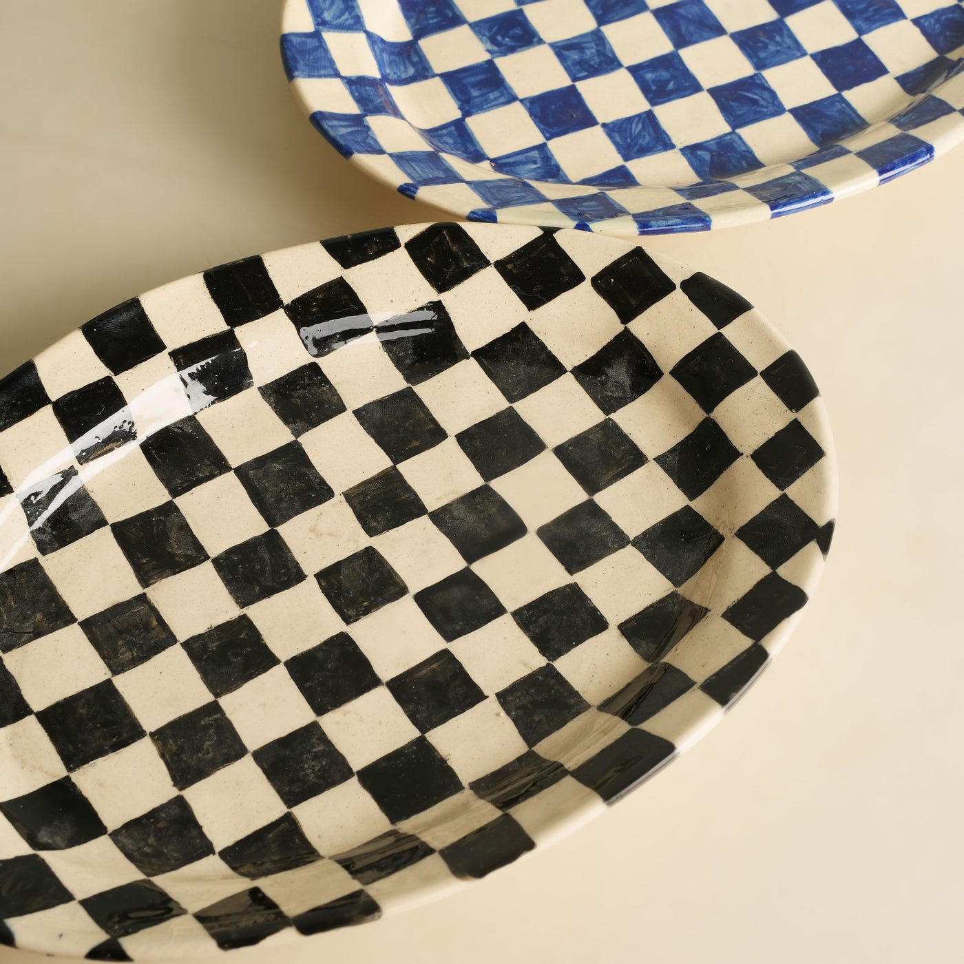 Oval Check Party Platter