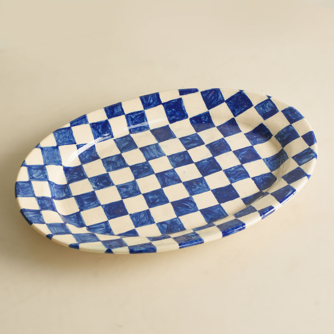 Oval Check Party Platter