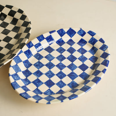 Oval Check Party Platter