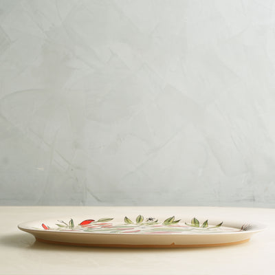 KHANOOM oval platter small chilli statement chili motif with white backdrop