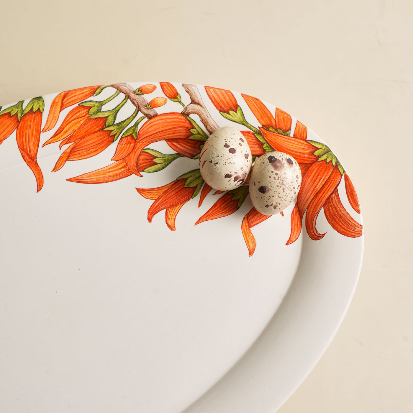 Oval Small Flame Of The Forest Platter