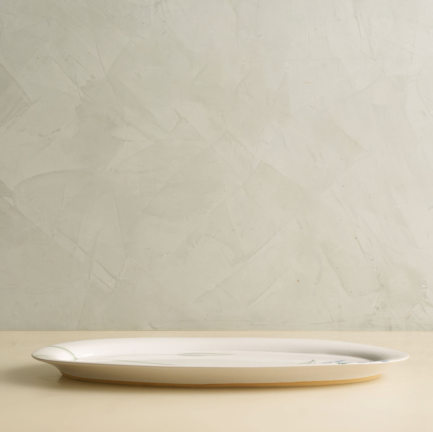 Oval Small Blue Lily Platter