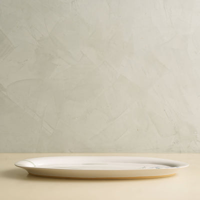 Oval Small Blue Lily Platter