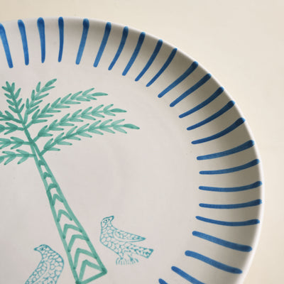 ECRU Palm & Falcons Plates Set of Three with the creamic lines 