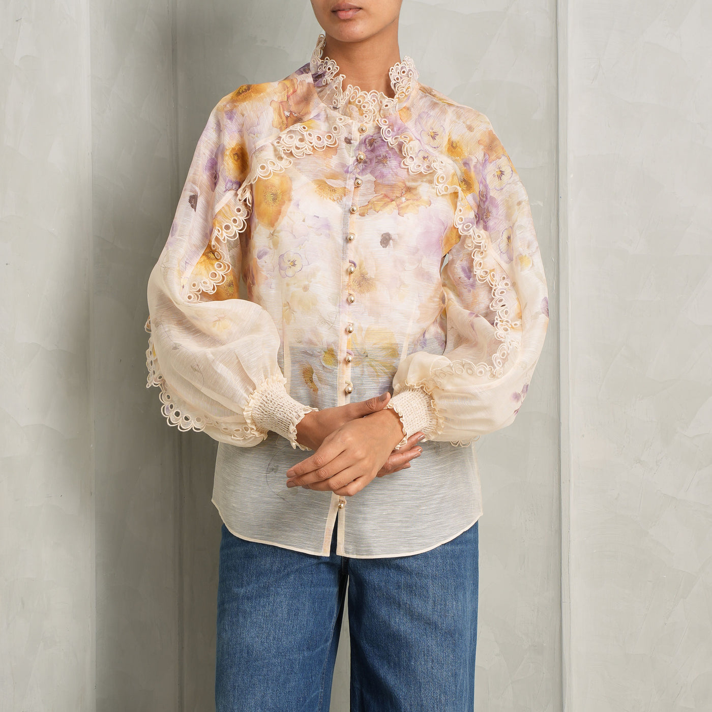 le mill zimmermann floral print shirt