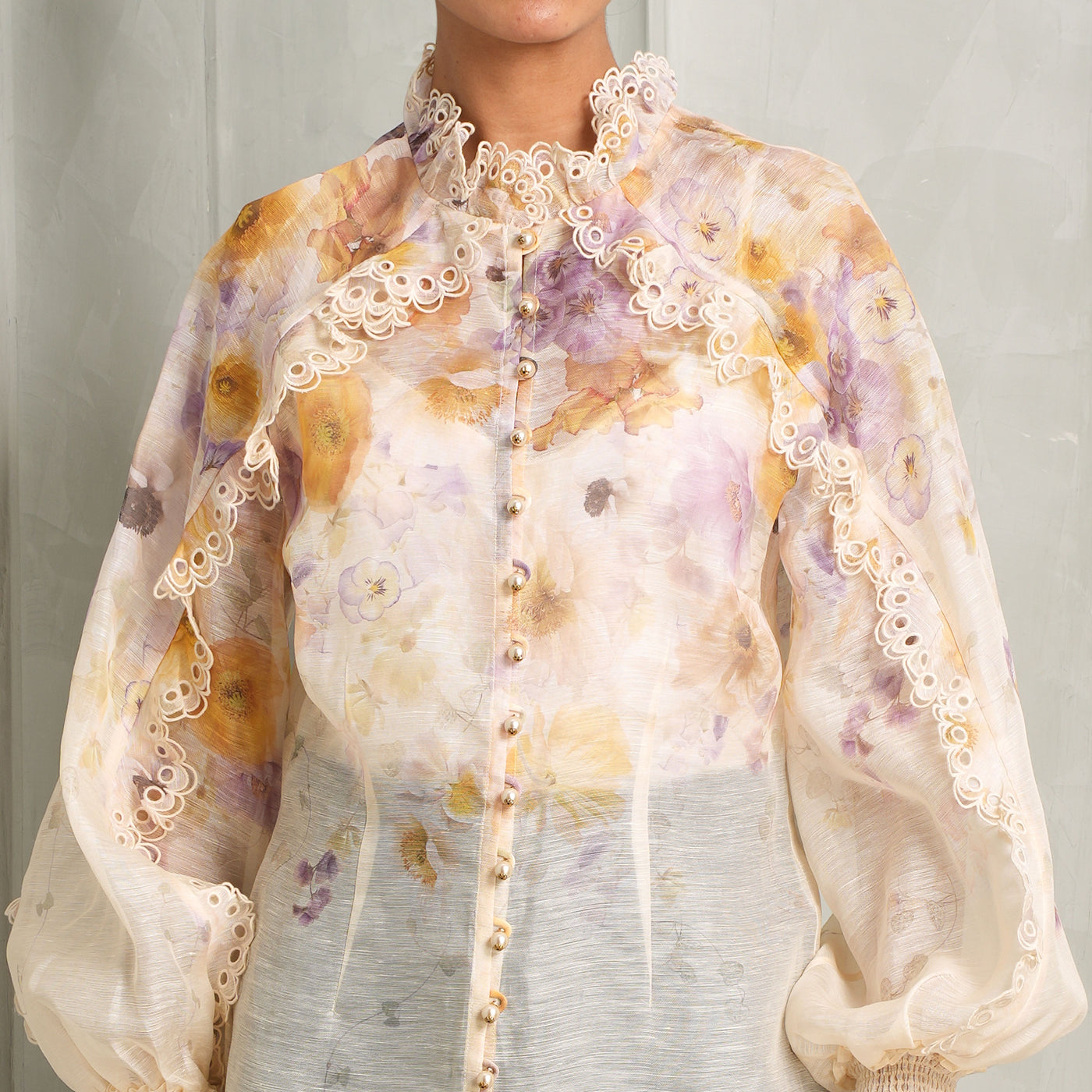 floral embroidered blouses zimmermann le mill