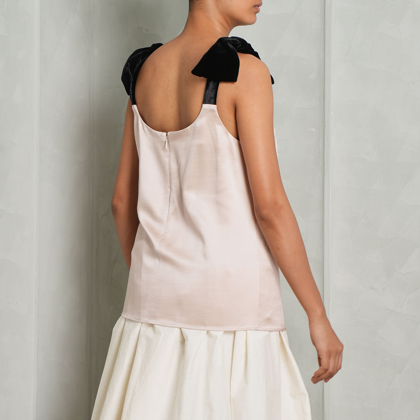 CHLOE  Bow Strap Tank Top dress pink