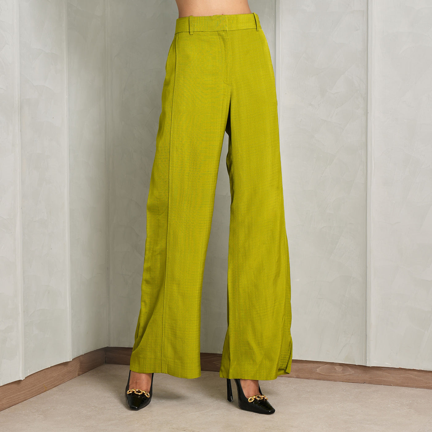 Victoria Beckham green trouser 