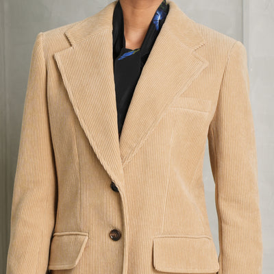 CHLOÉ Tailored beige Corduroy jacket
