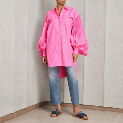ACLER Pink Kirtling pleated shirt