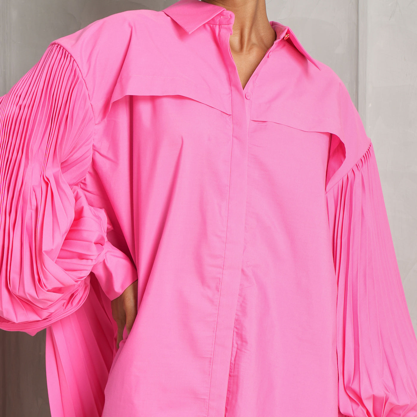 ACLER kirtling cotton pink shirt