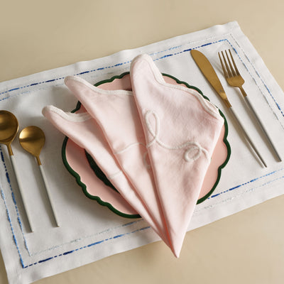 cotton silk pink napkins