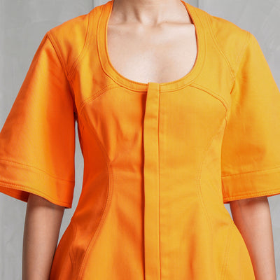 Rosie Assoulin orange mini dress