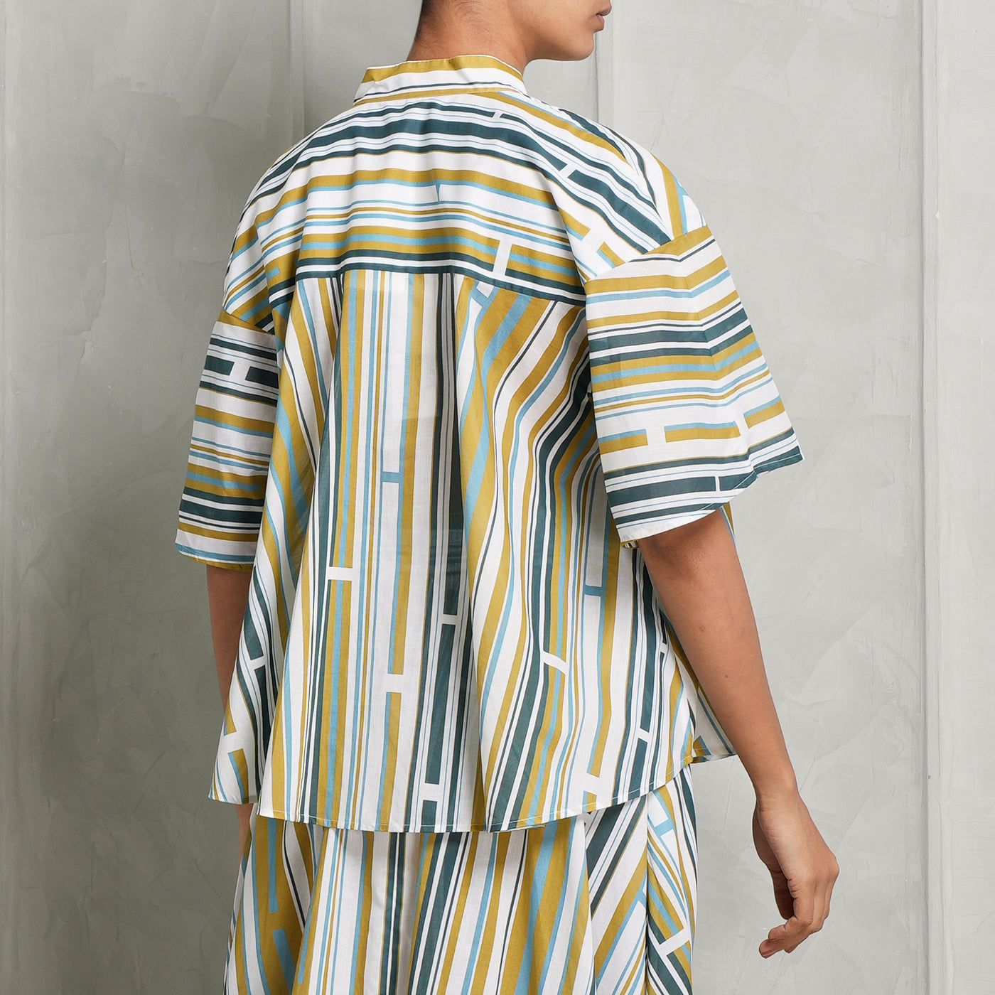 VARANA cotton printed kimono sleeve blouse