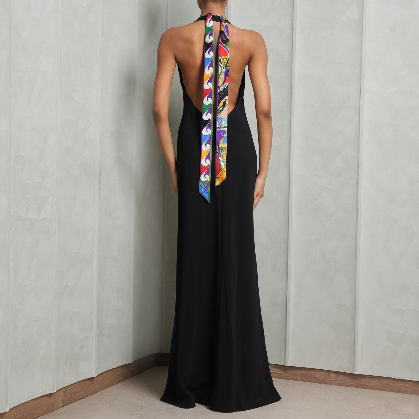 Pucci Halterneck Stretch Fabric Long Dress