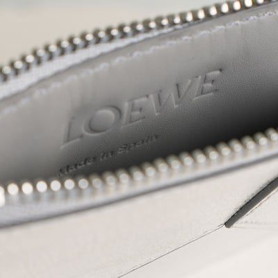 LOEWE silver puzzle coin leather cardholder with zipper