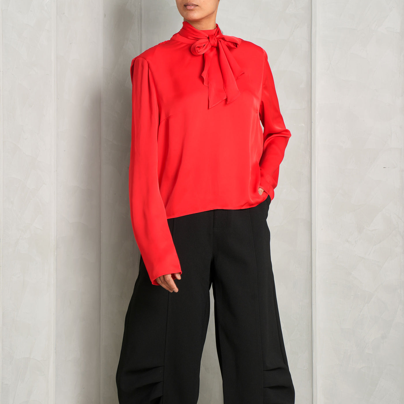 Satin Drapy Back Top