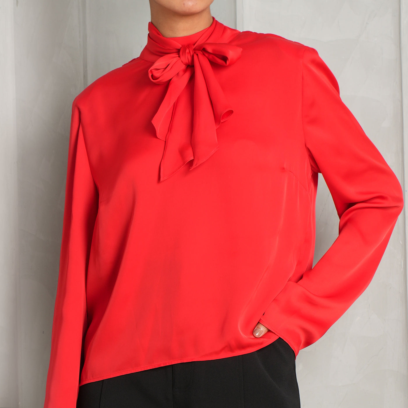 Satin Drapy Back Top