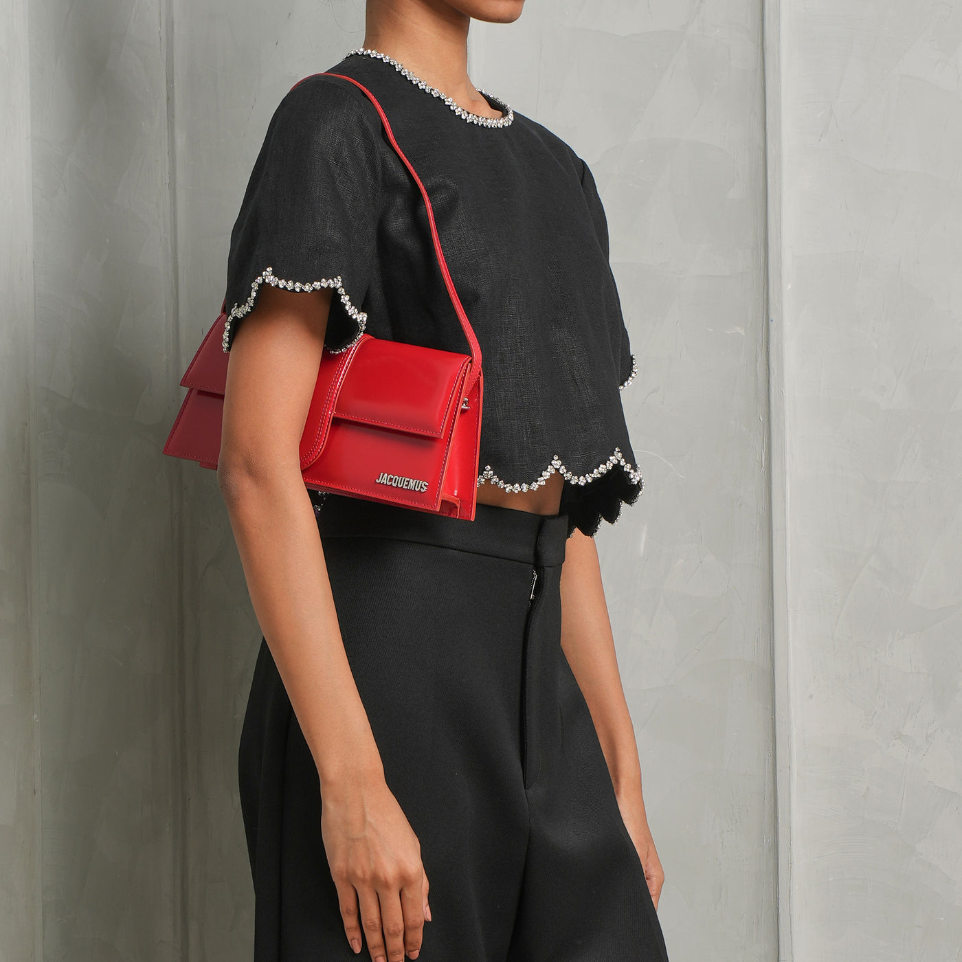 Jacquemus The Long Bambino Bag In Red