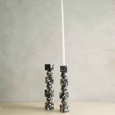 Resin Circle & Tube Candle Stand