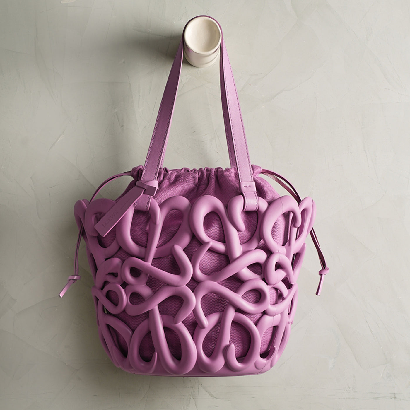 LOEWE Anagram Inflated Basket Bag Purple 