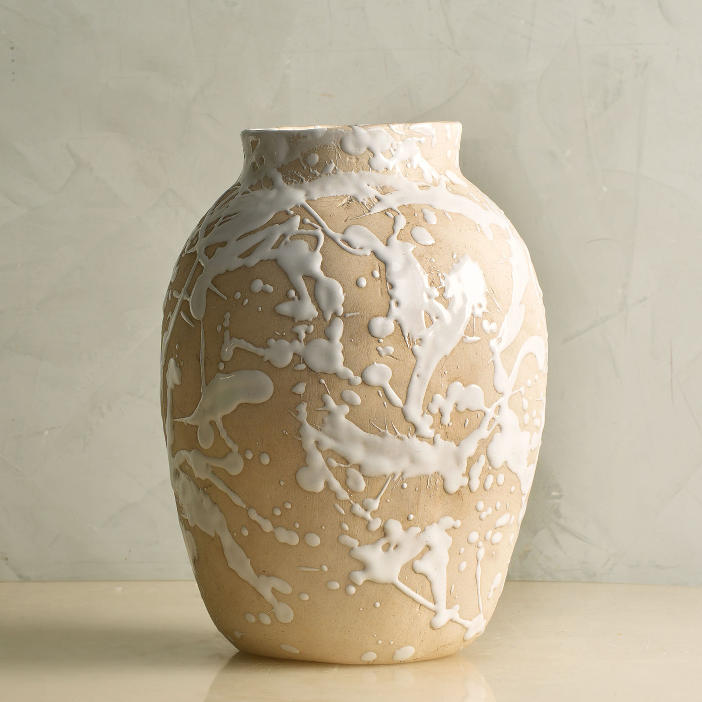 Roman Natural Pollock Glaze Vase