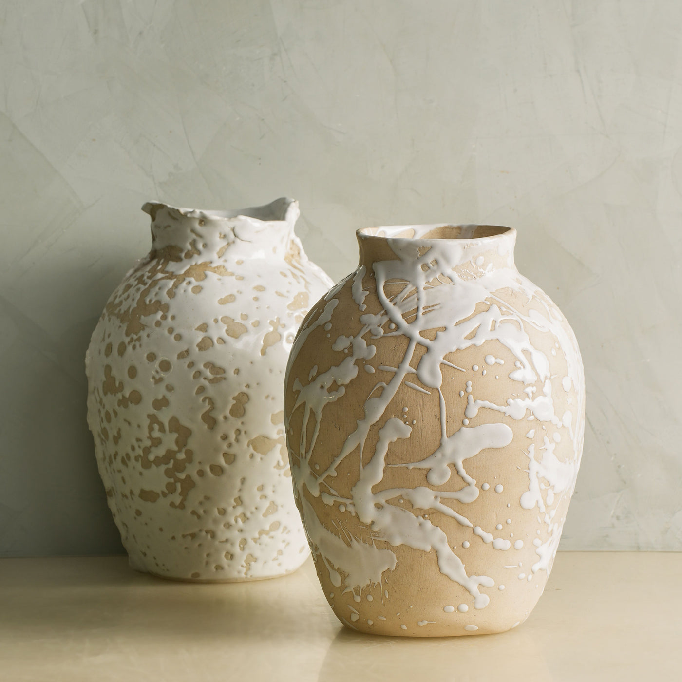 Roman Natural Pollock Glaze Vase